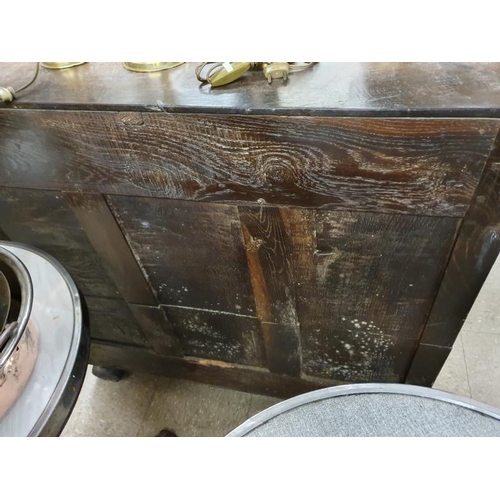 596 - English 18th Century Solid Oak Chest of Four Drawers - 38.5 x 22 x 36ins