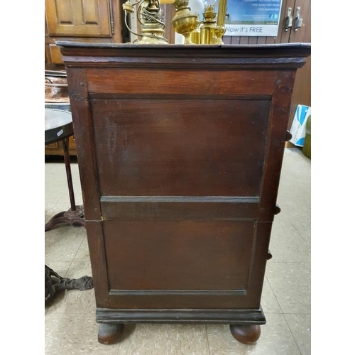 596 - English 18th Century Solid Oak Chest of Four Drawers - 38.5 x 22 x 36ins