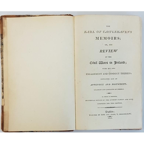 38 - 'The Earl of Castlehaven’s Memoirs' or 'His Review of The Civil Wars in Ireland' 1815. Half calf.... 
