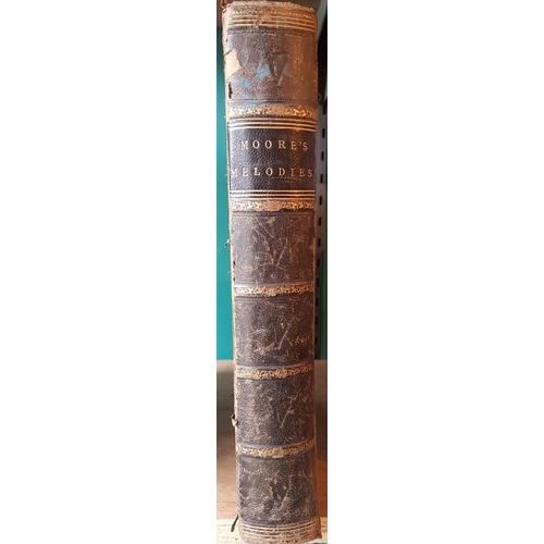 98 - Moore’s Melodies…Stephenson, new edition by Glover. D. 1859. Half leather, large 4to .e... 