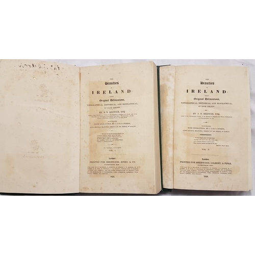 104 - Brewers: Beauties of Ireland. Two volumes, 1825, modern cloth