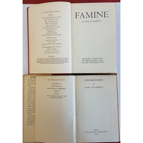 149 - Liam O’Flaherty 'Insurrection' 1950. 1st edition; and L. O’Flaherty 'Famine' 1938. 1st e... 