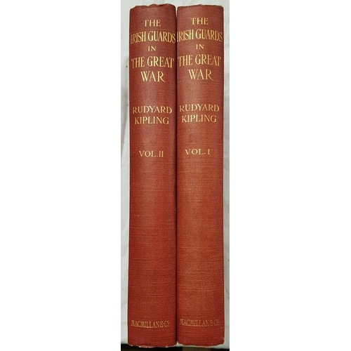 186 - Kipling, Rudyard. The Irish Guards and the Great War. Two volumes. 1923