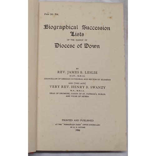 190 - Biographical Succession Lists of the Clergy of the Diocese of Down by Rev James Leslie and Henry Swa... 