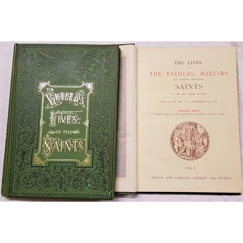 580 - Butler, Rev. Alban. The Lives of the Fathers, Martyrs. Nine volumes, c.1900, superb embossed cloth, ... 