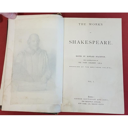 604 - Works of Shakespeare, TCD prize binding by Hodges Foster and Co. 3 vols
