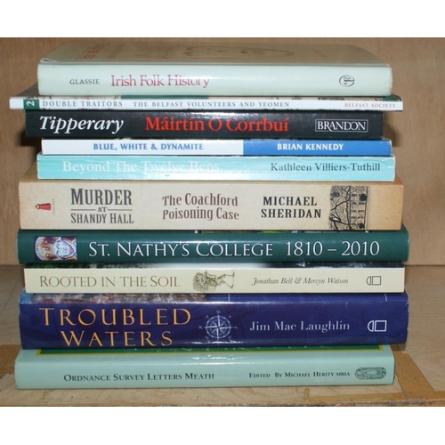 613 - Bundle of ten books of Irish interest including Ordnance Survey Letters Co. Meath; Beyond the Twelve... 