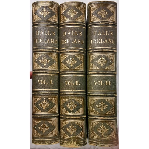 618 - Hall, Mr. and Mrs. S.C. The Scenery and Antiquities of Ireland. Three volumes. Half Leather. Nice Se... 