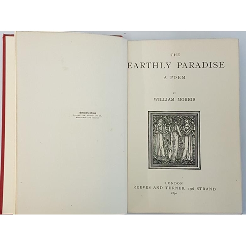 653 - William Morris 'The Earthly Paradise – A Poem' 1890. Gilt pictorial cloth designed by Author.... 