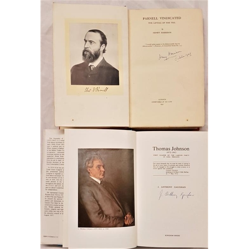 671 - Harrison, Henry. Parnell Vindicated. Signed by the author. Gaughan, J. Anthony. Thomas Johnson 1872-... 