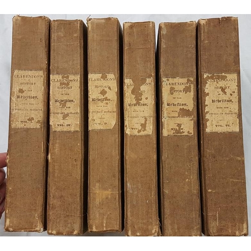 672 - Clarendon's Rebellion. Six volumes/ Original Boards. 1827