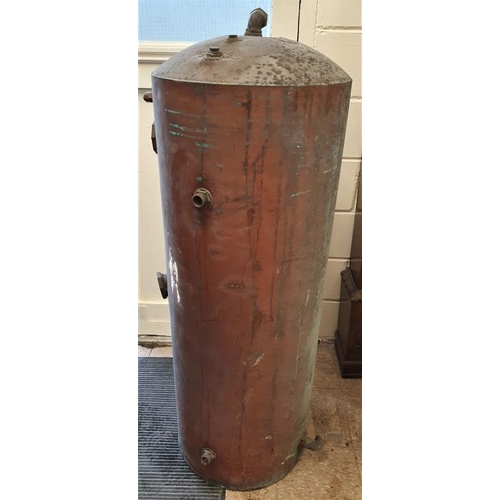 1 - Large Copper Cylinder, c.57in tall
