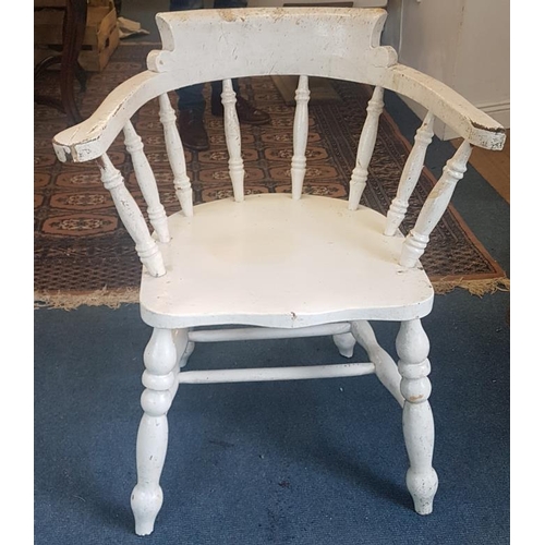 84 - Traditional Painted Captain's Chair