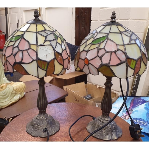 101 - Pair of Art Nouveau Style Table Lamps (A/F)