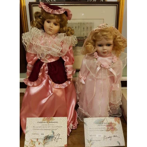 125 - Two Limited Edition Porcelain Dolls - Joan and Ida - in original boxes with Certificates of Authenti... 