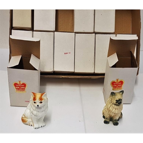 127 - Collection of Posey Holders and Various Trinket Boxes etc. and a Collection of Twelve China Cats
