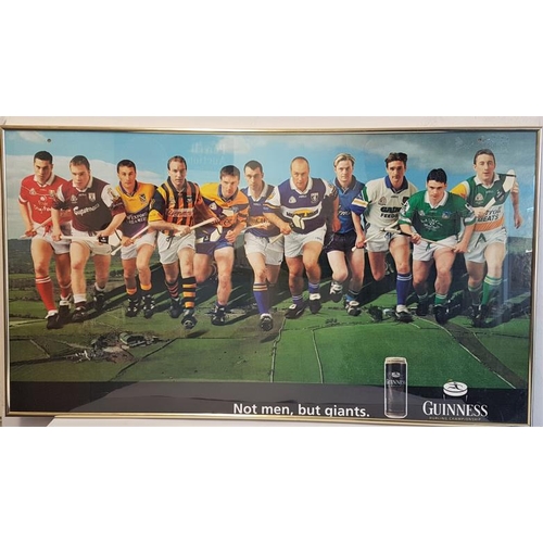 151 - Guinness/GAA Not Men But Giants Advertising Sign, c.36 x 20in