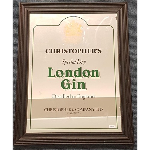 152 - London Gin Pub Mirror - 18 x 23ins