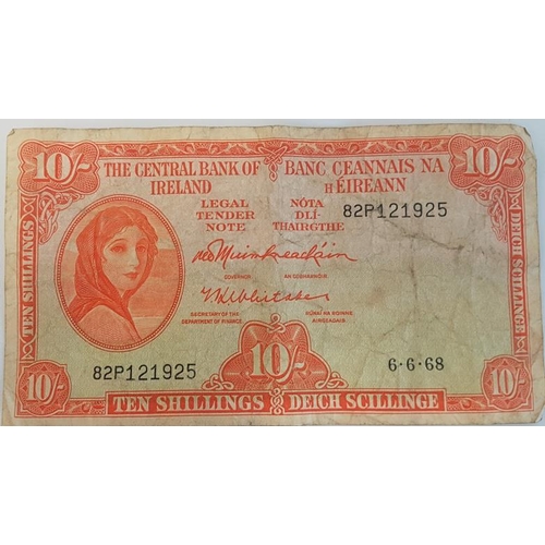 182 - Lady Lavery 10 Shilling Note - 6.6.68