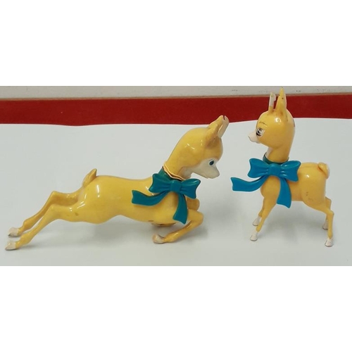 193 - Pair of Babycham Fawn Figures