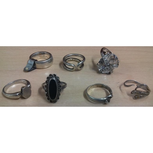 228 - Seven Sterling Silver Rings
