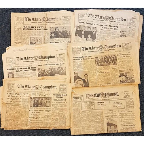 236 - The Clare Champion Newspaper 1964. 6 issues & Connacht tribune, single issue