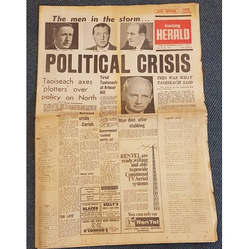 240 - Evening Herald (Late Special) date May 6 1970 - Political Crisis