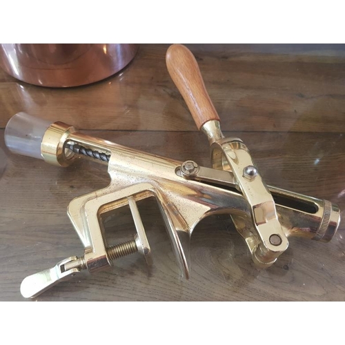 290 - Large Counter Top Brass Cork Opener