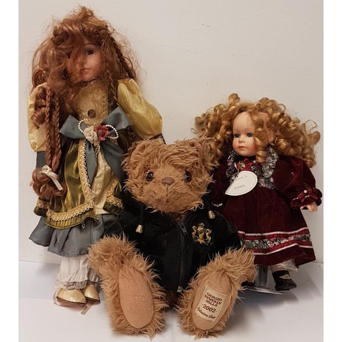 339 - Two Dolls and an Old Teddy Bear