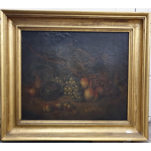 347 - Pair of OOC Still Life Studies of Fruit - Overall c. 25 x 22ins