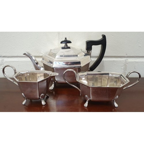 360 - 1920's Sheffield (A1) Silver Plated Three Piece Tea Service