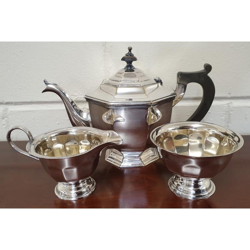 366 - Sheffield Silver Plated Three Piece Tea Service