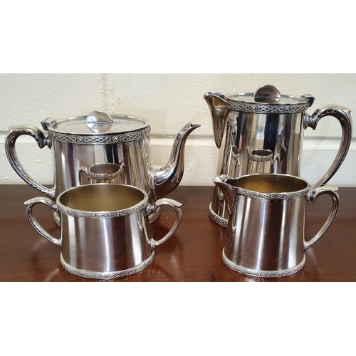 368 - Newbridge Celtic Pattern Silver Plated Four Piece Tea & Coffee Service