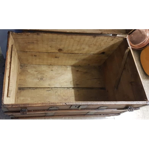 376 - Dome Top and Metal Bound Cabin Trunk - 33 x 20 x 24ins
