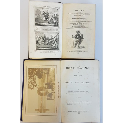 394 - Aspin 'Sporting Pastimes of England' 1825. Plates. Full calf and E.D. Brickwood. Boat Racing or the ... 