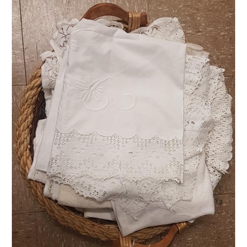 430 - Basket of Table Linen