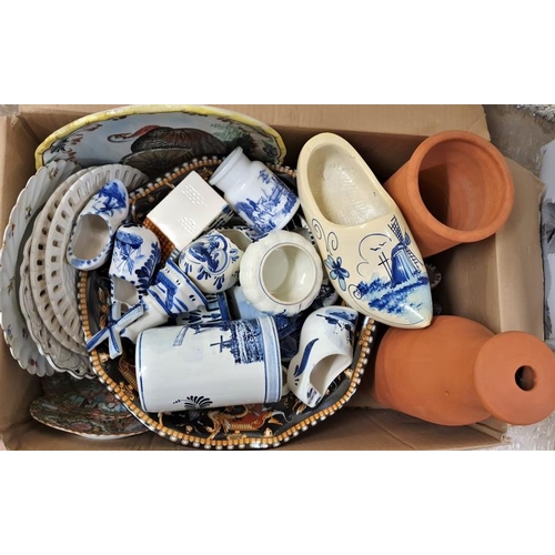 561 - Box of Blue and White Pottery etc.