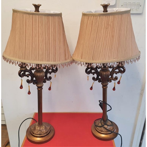 616 - Pair of Modern Decorative Table Lamps as new - 30ins tall
