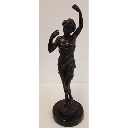 625 - Bronze Study of a Female - c. 18ins tall