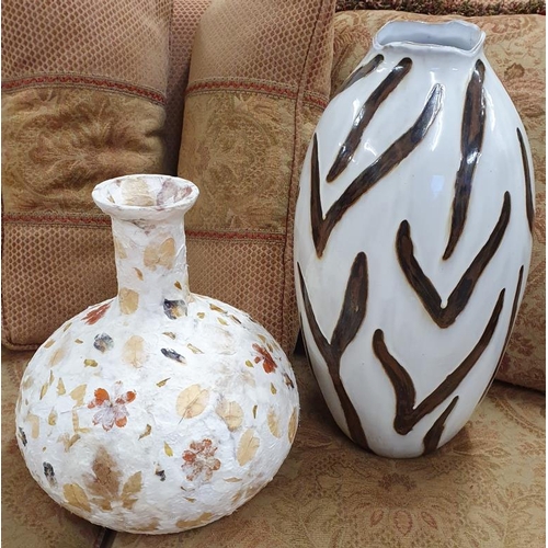 636 - Two Large Modern Art Vases