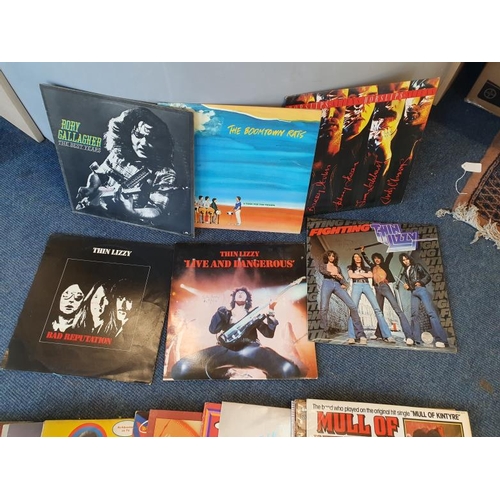 638 - Bundle of Irish LPs - Thin Lizzy - Fighting, Live and Dangerous & Bad Reputation, Rory Gallagher... 