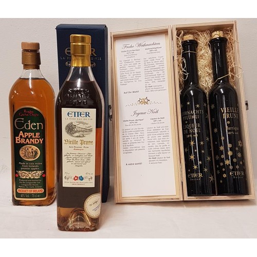 400 - Bottle of Apple Brandy, Bottle of Whiskey and Two Boxed Bottles of Liqueur