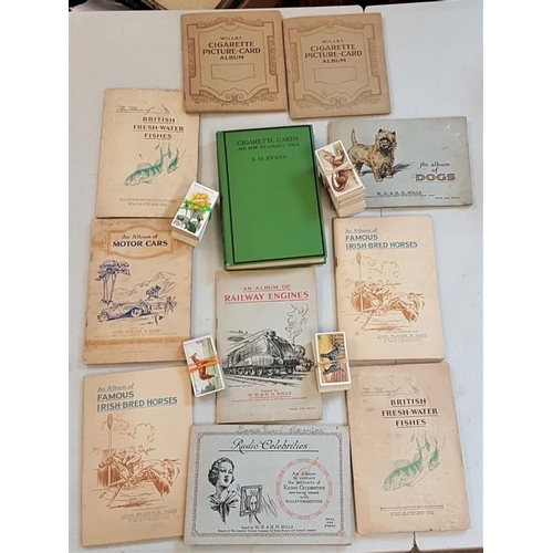 270A - Cigarette Cards - 10 Albums (Most Complete) and a number of loose cards and a book titled 