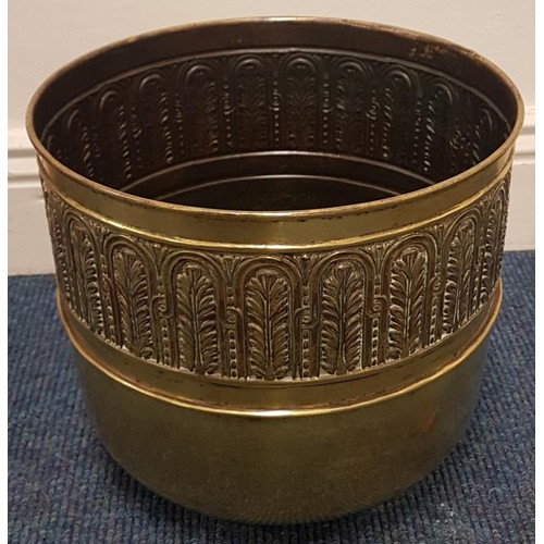 327 - Brass Jardiniere - 10ins diameter, 9ins high