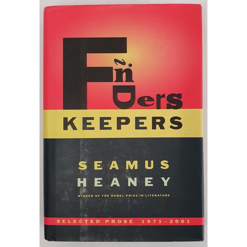21 - Seamus Heaney. Finders Keepers. 2002. 1st edit.