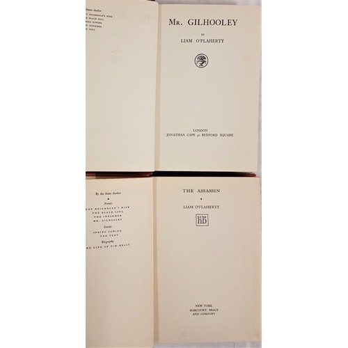 38 - Liam O’Flaherty. Mr. Gilhooley. 1926. Ist edit. Dust jacket and L.O’Flaherty The Assassin. 1928. 1st... 