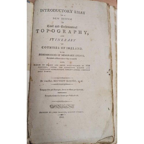 46 - Civil and Ecclesiastical Topography of Counties of Ireland by the Rev Matthew Sleater. Printed by Jo... 