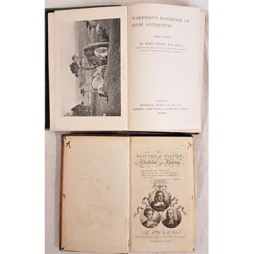 47 - J. Cooke. Wakeman’s Hand book of Irish Antiquities. 1903 and The Beauties of Milton. 1783. Calf (2)... 