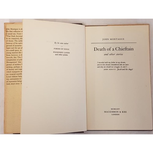 52 - 'Death of a Chieftain' by John Montague. First edition. MacGibbon and Kee, 1964.