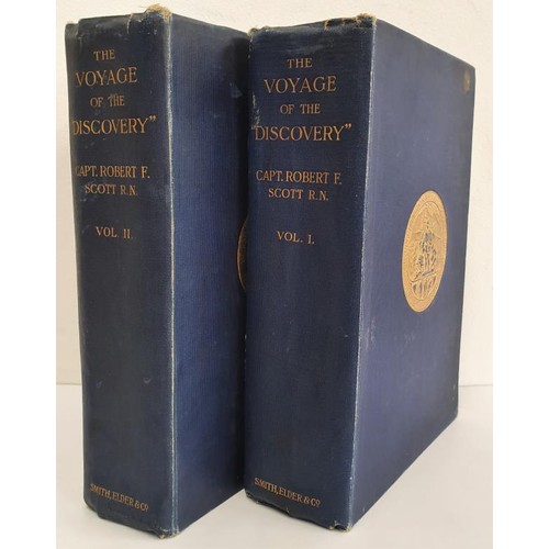 55 - Robert F. Scott. The Voyage of the “Discovery”. 1905. 1st edit. 2 volumes. Numerous coloured plates ... 